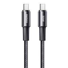 REMAX RC-C100 1.2m 30W Type-C to Type-C Fast Charging Braided Data Cable, Type-C to Type-C