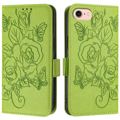 Embossed Rose RFID Anti-theft Leather Phone Case, For iPhone SE 2024, For iPhone 16 Pro Max, For iPhone 16 Pro, For iPhone 16 Plus