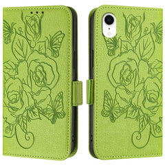 Embossed Rose RFID Anti-theft Leather Phone Case, For iPhone XR, For iPhone XS Max, For iPhone 8 Plus / 7 Plus