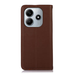 KHAZNEH Nappa Top Layer Cowhide Leather Phone Case, For Redmi Note 14 5G, For Redmi Note 14 Pro 5G, For Redmi 14C 4G