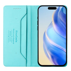 RC01 Dual-Folded Magnetic Suction RFID Leather Phone Case, For iPhone 13 Pro Max, For iPhone 13 Pro, For iPhone 13 mini