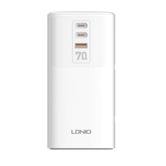 LDNIO SC4396 70W Desktop Multi-function GaN Desktop Charger 2AC, 1U, 2C with 1 Socket, SC4396 (UK Plug)