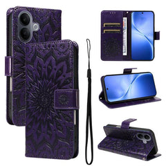 Embossed Sunflower Pattern Flip Leather Phone Case, For vivo V60 Lite 4G, For vivo Y31 5G 2025 / Y21D, For vivo Y400 5G