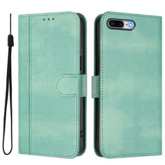 Line Splicing Buckle Retro Leather Phone Case, For iPhone 7 Plus / 8 Plus
