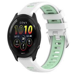 xDfind Sports Two-Color Steel Buckle Silicone Watch Band, For Garmin 20mm