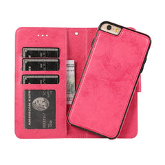 KLT888-2 Retro 2 in 1 Detachable Magnetic Horizontal Flip TPU + PU Leather Case with Holder & Card Slots & Photo Frame & Wallet, For iPhone 6 Plus, For iPhone SE 2022 / SE 2020 / 8 / 7, For iPhone 8 Plus / 7 Plus, For iPhone XS / X