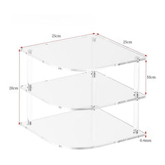 YX165 Acrylic 3 Tier Corner Plates and Bowls Organizer Shelf, YX165