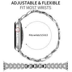 xDfind Small Twist Diamond Metal Watch Band, For Apple Watch 38 / 40 / 41 / S10 42mm 20mm