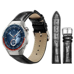 xDfind Bamboo Texture Pin Buckle Leather Watch Band, 22mm For Huawei Watch GT5/GT5 Pro/4/4 Pro, 18mm For Huawei GT5/GT4 41mm / OPPO Watch X2 Mini, 20mm For Huawei Watch GT 4 / GT 3 / GT 2