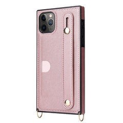 Wrist Strap PU+TPU Shockproof Protective Case with Crossbody Lanyard & Holder & Card Slot, For iPhone 11 Pro, For iPhone 11 Pro Max