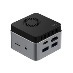 GMK NucBox Windows 10 System Mini PC, Intel Celeron J4125 Quad Core 64bit 14nm 2GHz-2.7GHz, Support WiFi & Bluetooth & RJ45,, 8GB+128GB,EU Plug