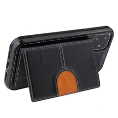 PU + TPU + PC Shockproof Back Cover Case with Card Slot & Holder, For iPhone 11, For iPhone 11 Pro, For iPhone 11 Pro Max, For iPhone 12 mini