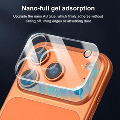 XDcase 5pcs Transparent Integrated Tempered Glass Camera Film, For iPhone 17 Pro Max, For iPhone 17 Pro, For iPhone 17, For iPhone Air