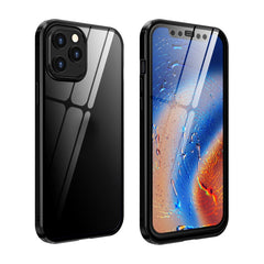 Double Sides Tempered Glass Magnetic Adsorption Metal Frame HD Screen Case, For iPhone 12 Pro Max, For iPhone 12 / 12 Pro