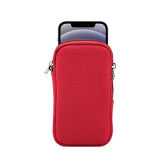 Universal Elasticity Zipper Protective Case Storage Bag with Lanyard For iPhone 12 mini / 4.7-5.4 inch Smart Phones, For iPhone 12 mini