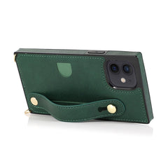 PU+TPU Shockproof Protective Case with Crossbody Lanyard & Holder & Card Slot & Wrist Strap, For iPhone 12 mini, For iPhone 12 / 12 Pro, For iPhone 12 Pro Max