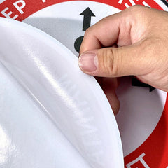 Self-adhesive Waterproof PVC Epidemic Prevention Social Distance Floor Stickers, Length:24cm, Length:24cm