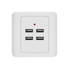 5V 3.1A 4 Ports USB Wall Charger Adapter Dock Station Socket Power Panel, 36V input, 4 Ports USB 2.0