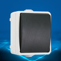 IP44 Waterproof Kitchen Bathroom Single Control Switch, EU Plug