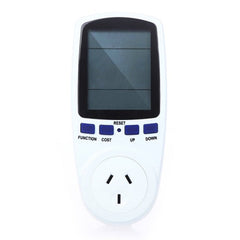 AC 240V 50Hz Max 10A LCD Display Power Meter Energy Watt Amps Volt Electricity Usage Monitor Analyzer, AU Plug, AC 240V AU Plug