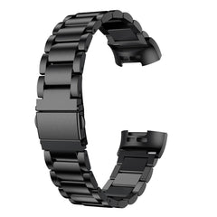 Three Beads Slingshot Buckle Solid Stainless Steel Watch Band for Fitbit Charge 4, Three Beads for Fitbit Charge 4