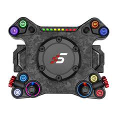 Simagic NEO X Hub modular DIY steering wheel button hub with multiple buttons on a racing steering wheel base.