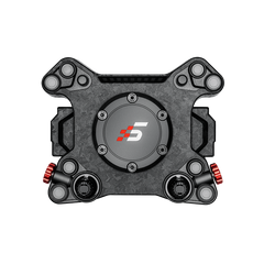 Simagic NEO X Hub modular DIY steering wheel button hub from Trak Racer UK, shown with various button modules attached.