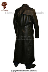 Men's Gothic Leather Trench Coat | Premium Cowhide | Full Length | Dark Fashion