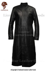 Men's Gothic Leather Trench Coat | Premium Cowhide | Full Length | Dark Fashion