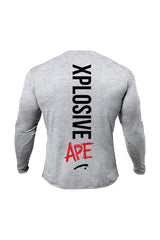 XAPE Graffiti Long Sleeve Tee - Sports Grey