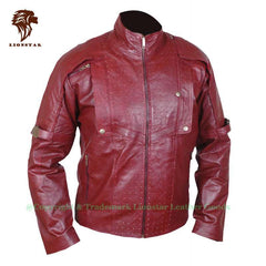 Star Lord Guardians of the Galaxy Red Sheepskin Jacket | Men's Leather | Iconic Marvel Style
