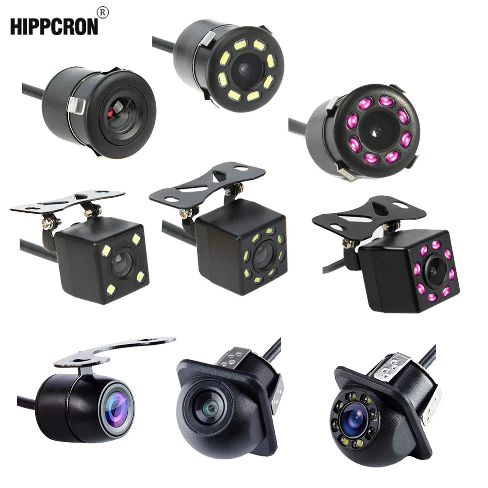 Eliteridegear Hippcron rear view camera with 4 LED night vision, waterproof CCD, 170° HD video for car reversing and parking.