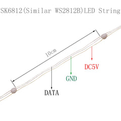 TNALANT 5V Bluetooth RGB Addressable LED Strip 2m Bedroom