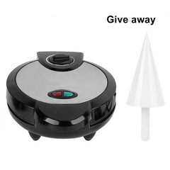 Electric Egg Roll Maker DIY Ice Cream Cone Machine Crispy Omelet Machine Pancake Machine, EU Plug, EU Plug