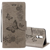 For Huawei Mate 10 Lite Vintage Embossed Floral Butterfly Pattern Horizontal Flip Leather Case with Card Slot & Holder & Wallet & Lanyard , For Mate 10 Lite
