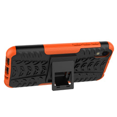 Shockproof PC + TPU Tire Pattern Case for Huawei Honor 8s, with Holder, For Huawei Honor 8s