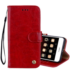 For Huawei Y5 (2017) / Y6 (2017) Business Style Oil Wax Texture Horizontal Flip Leather Case with Holder & Card Slots & Hand Strap, For Huawei Y5 (2017) / Y6 (2017), For Huawei Y5 (2017)