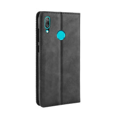 Magnetic Buckle Retro Texture Horizontal Flip Leather Case for Huawei Y7 (2019) / Y7 Prime (2019), with Holder & Card Slots & Wallet, For Huawei Y7 (2019)