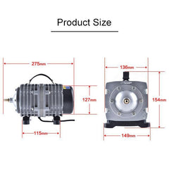 ACO-008 120W 110L/Min Electromagnetic Air Pump Compressor Seafood Fish Tank Increase Oxygen Air Flow Spliter, US Plug, ACO-008