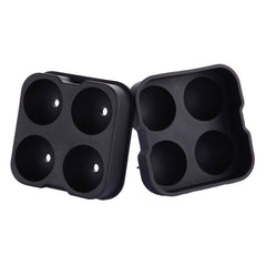 Ball Shape 4-Grid Silicone Ice Cube Mold, Ball Shape