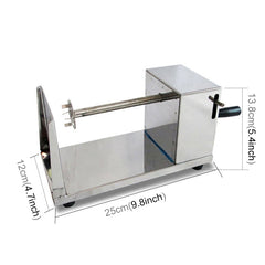 Stainless Steel Manual Spiral Tornado Tower Hand Shake Potato Rotary Chips Twister Slicer Cutter, Hand Shake