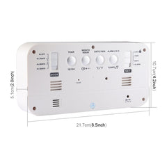 Multi-functional Large Screen LED Digital Music Alarm Clock with Time / Week / Temperature / Calendar Display & Remote Control, DC 5V, Music Alarm Clock