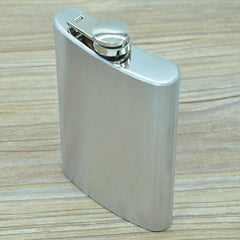 285mL (10oz) Outdoor Sports Handy Home Travel Wild Stainless Steel Portable Hip Flask(without Small Funnel)(Silver 285mL (10oz)), 285mL (10oz)