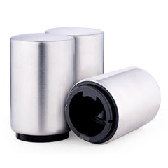 Magnetic Automatic Beer Bottle Cap Opener Stainless Steel Push Down Beer Opener Kitchen Gadgets, Size: 8.5 x 5.2cm, Magnetic Opener
