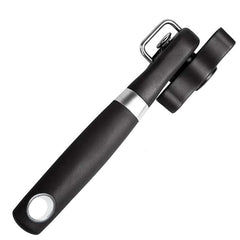 LsCook Stainless Steel Cutter Head Single Handle Side Can Opener (Black), Single Handle