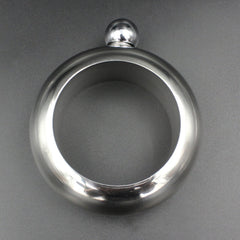 Fashion Creative 100ML Thickened Stainless Steel Bracelet Jug 3.5 Oz, Silver