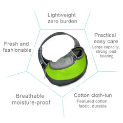 Dog and Cat Sling Carrier Hands Free Reversible Pet Papoose Bag, Size:Large, Size:Large