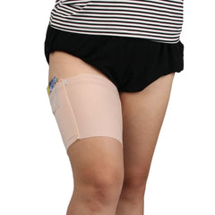 Women Solid Color Silicone Antiskid Non-slip Thigh Sock Anti Chafing Elastic Bands with Card Mobile Phone Bag, Size: 60-68cm, Size: 60-68cm