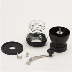 Portable Conical Burr Mill Manual Spice Herbs Hand Grinding Machine Coffee Bean Grinder with Seal Pot, With Seal Pot