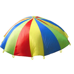7m Children Outdoor Game Exercise Sport Toys Rainbow Umbrella Parachute Play Fun Toy with 16 Handle Straps for Families / Kindergartens / Amusement Parks, 7m 16 Handle Straps